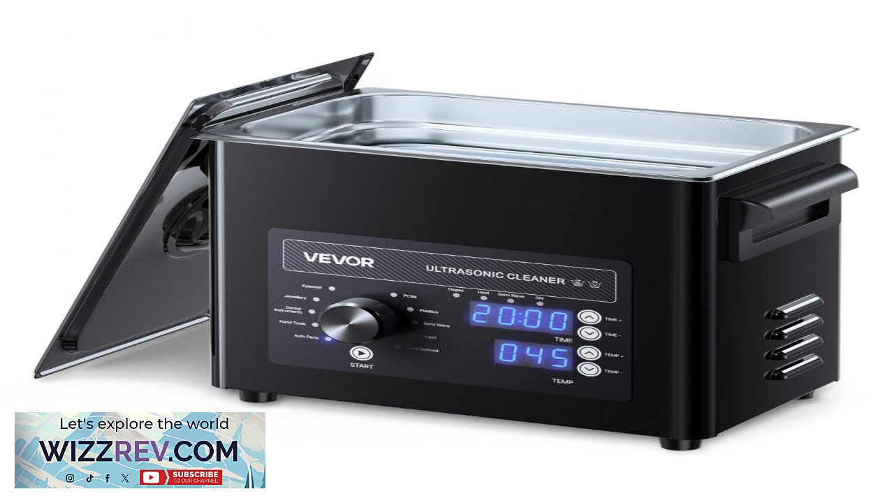 Thumbnail for VEVOR 3 Litre Ultrasonic Cleaner 40kHz 30% Energy Boost