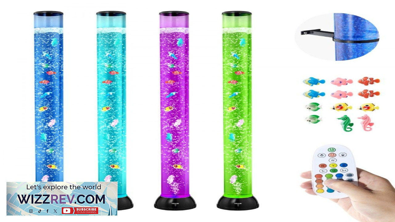 Thumbnail for VEVOR Sensory Bubble Tube with Fish 4 ft Lamp 16 Colors