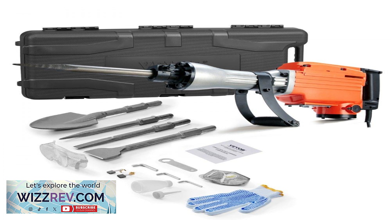 Thumbnail for VEVOR Demolition Jack Hammer 2200W 1400 BPM Jack Hammer Concrete Breaker Heavy