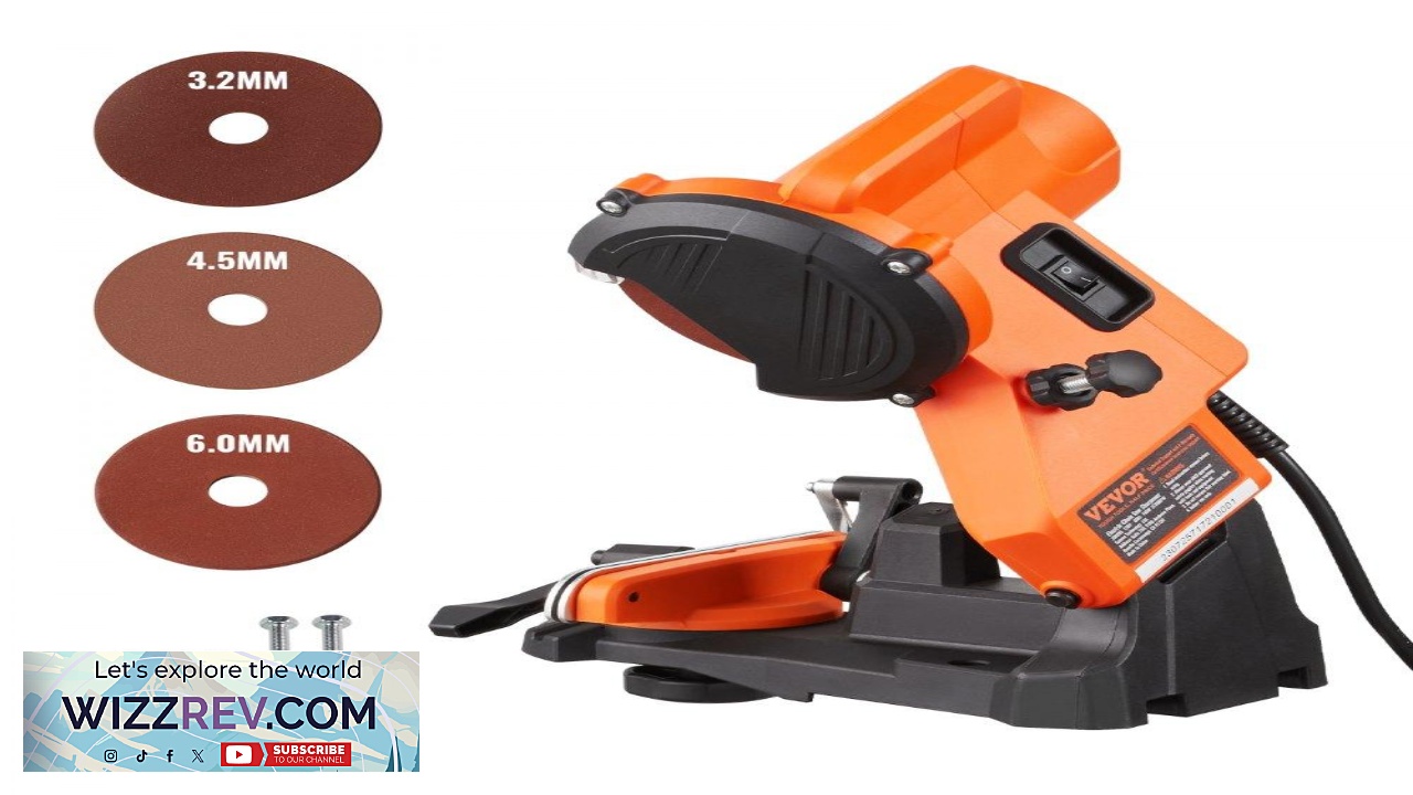 Thumbnail for VEVOR Electric Chainsaw Sharpener 140W Electric Saw Chain Blade Sharpener 5700RPM