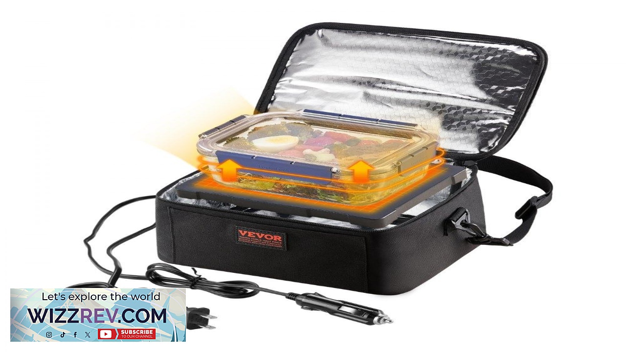 Thumbnail for VEVOR 3 in 1 Portable Oven 12V 24V 110V Portable Food Warmer 80W (Max 100W) Portable