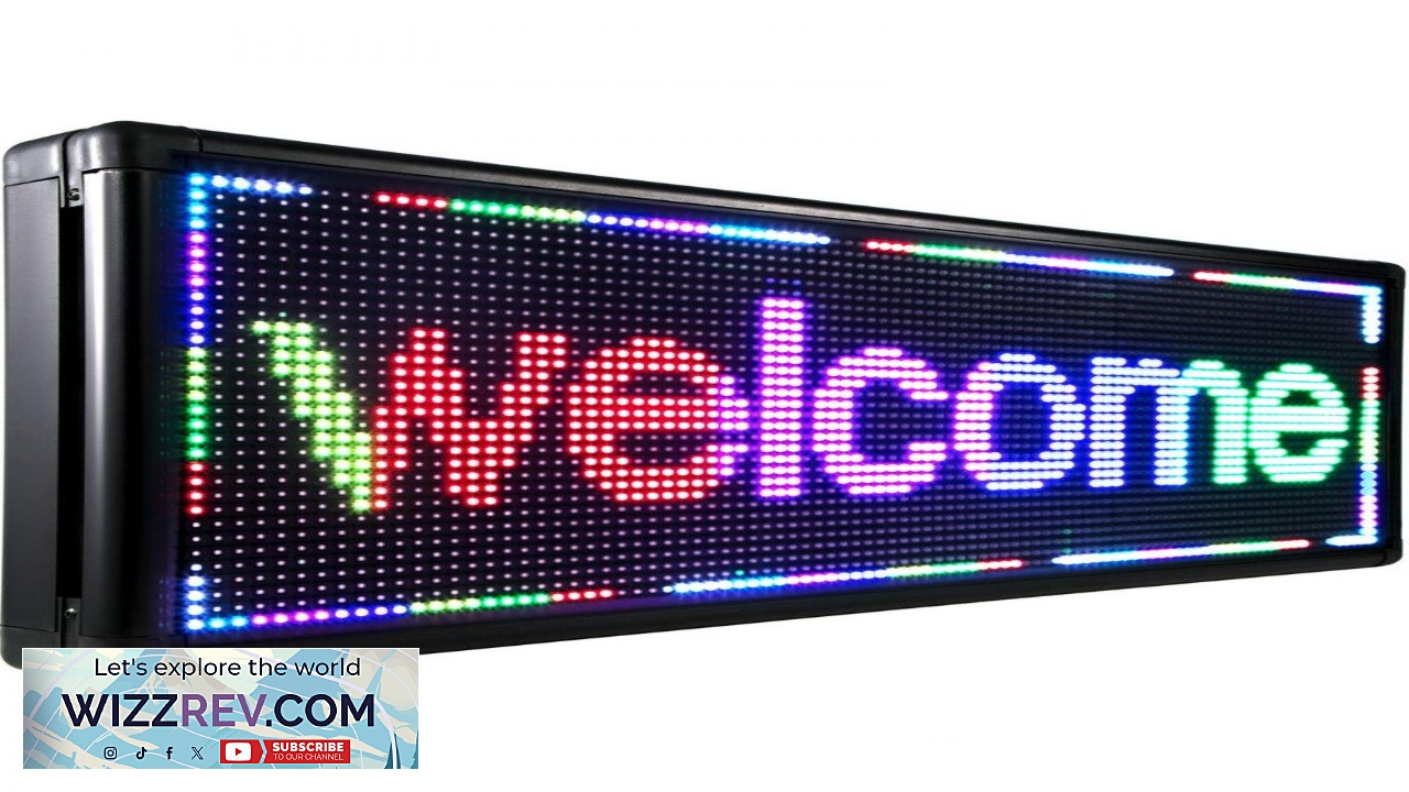 Thumbnail for VEVOR Led Sign 40" x 15" Digital Sign Full Color Color Indoor