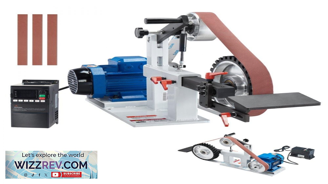 Thumbnail for VEVOR Belt Grinder Sander 72 x 2 Inch Variable Speed Belt Polisher