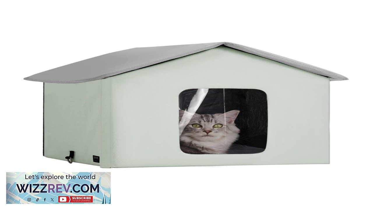 Thumbnail for VEVOR Cat House with Heating Pad 30W 20C 600D Oxford