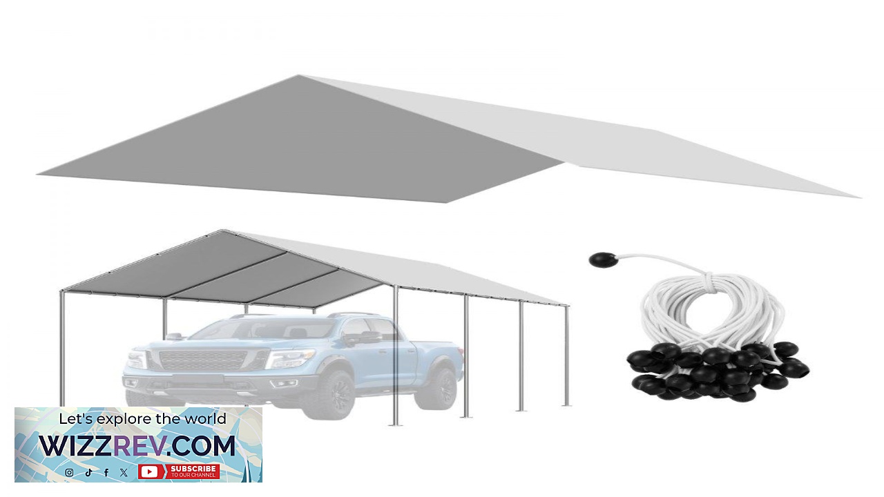 Thumbnail for VEVOR 10x20 Carport Canopy Replacement  210g Water Tarp