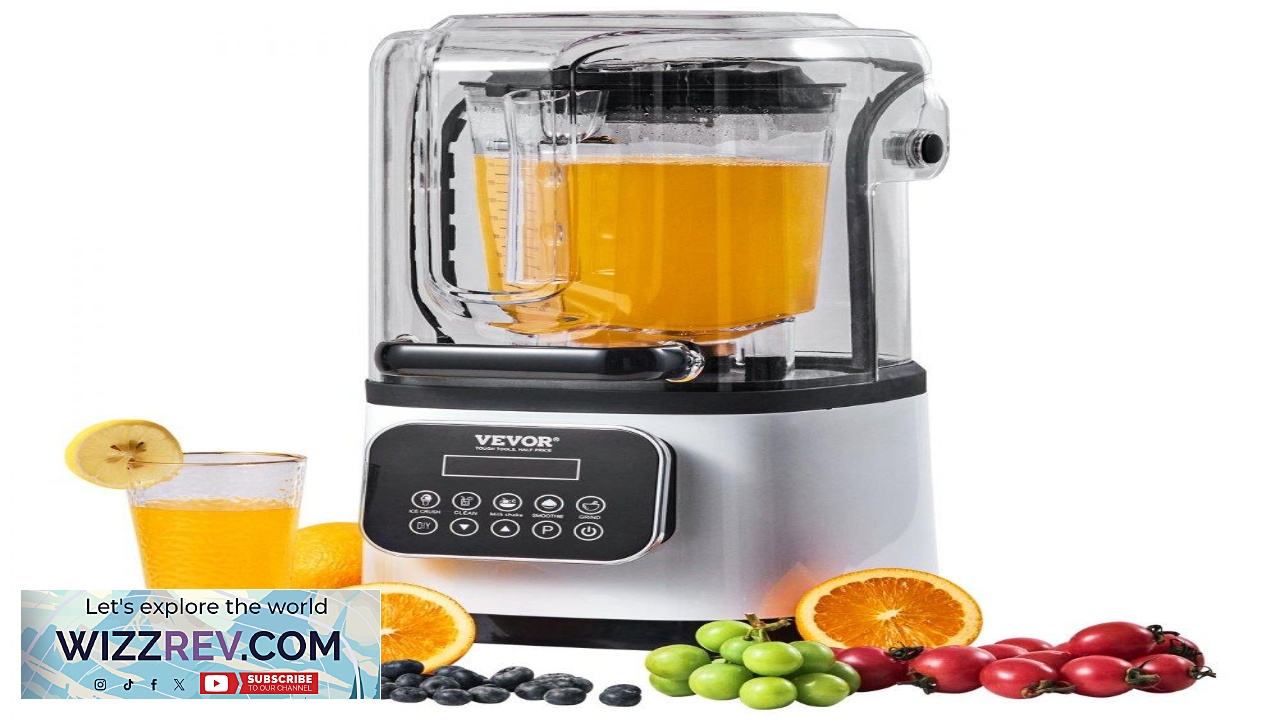 Thumbnail for VEVOR Professional Blender with Shield Commercial Countertop Blenders 68 oz Plastic Jar