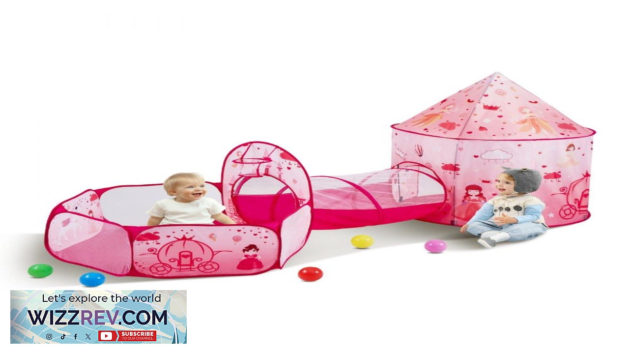 Thumbnail for VEVOR 3 in 1 Kids Play Tent with Tunnel for Girls Princes