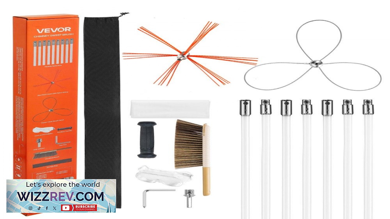 Thumbnail for VEVOR Chimney Sweep Kit  23 FT 90 Flexible & Durable Rod