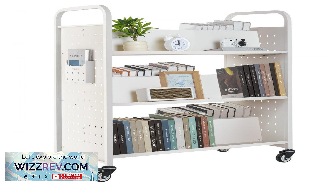 Thumbnail for VEVOR Book Cart on Wheels  3 Tier Storage & 330 Lbs Weight