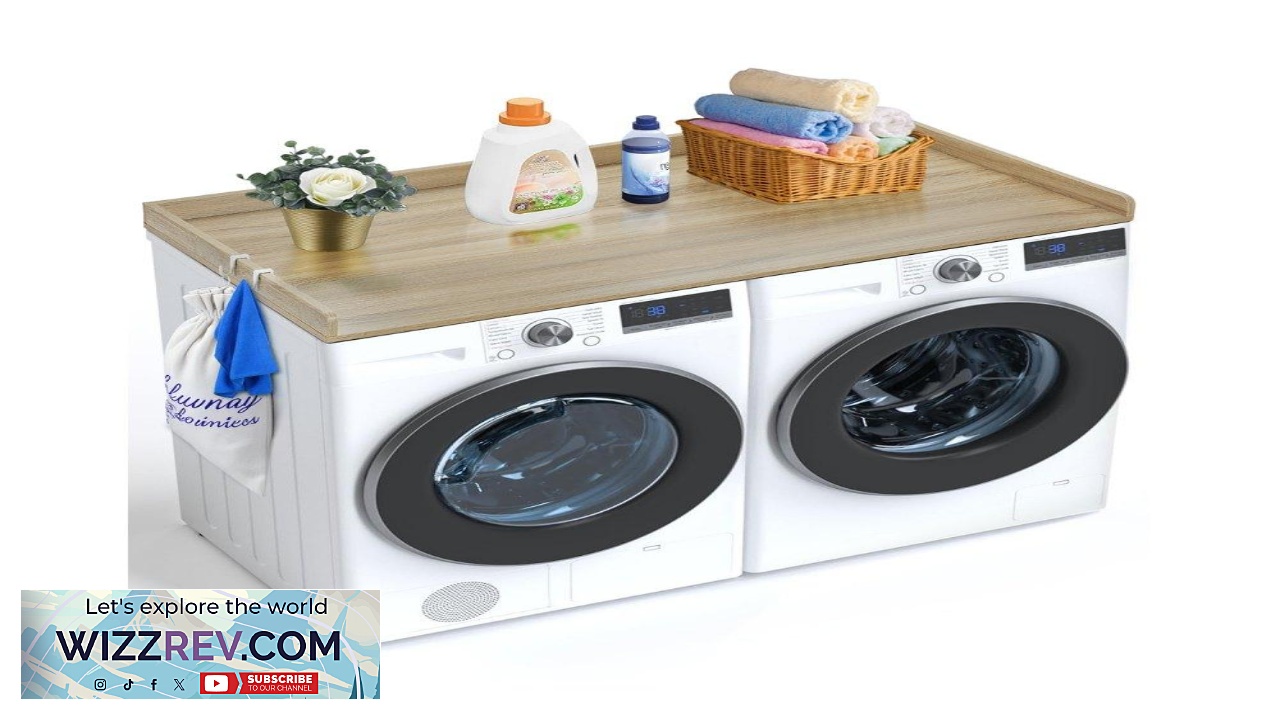 Thumbnail for VEVOR Front Load Washer Dryer Countertop  54" x 27" Oak