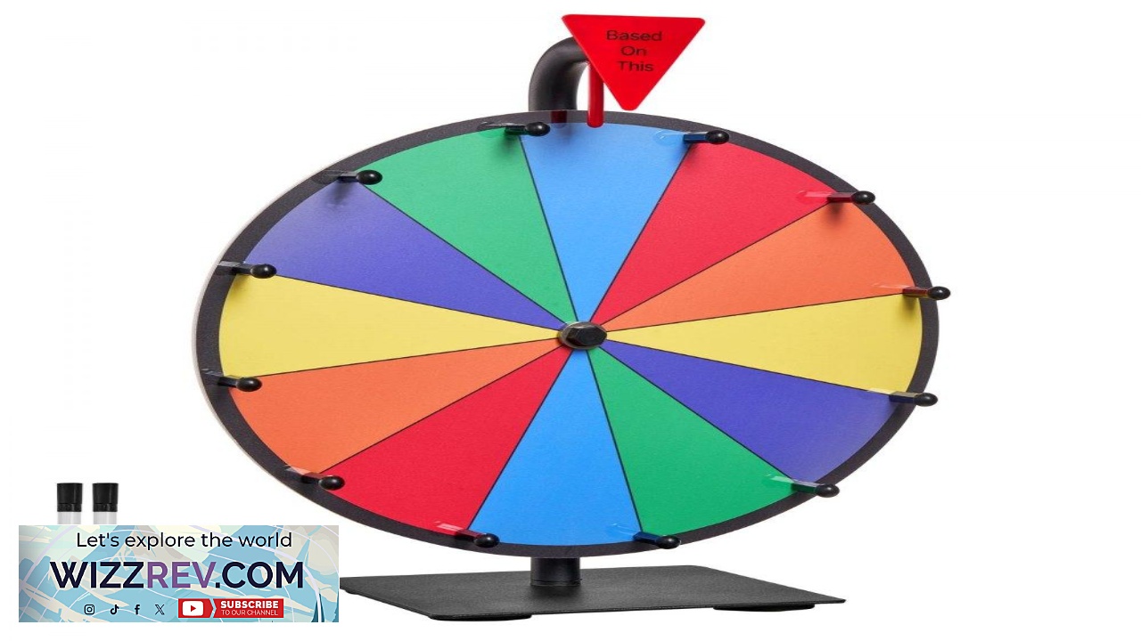 Thumbnail for VEVOR Spin Prize Wheel  12 in 12 Slots Tabletop Stand