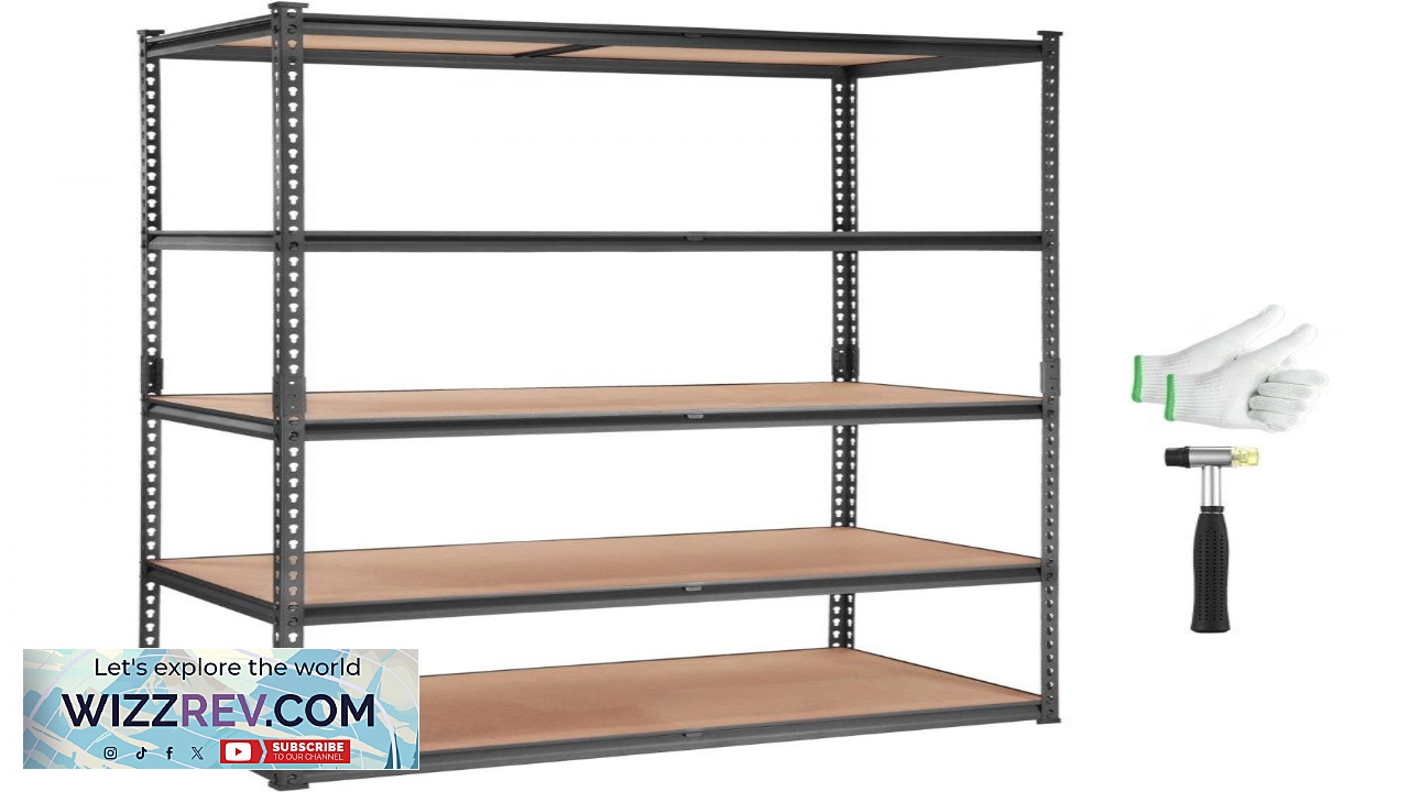 Thumbnail for VEVOR Storage Shelving Unit 5 Tier Adjustable 2000 lbs Capacity Heavy Duty Garage