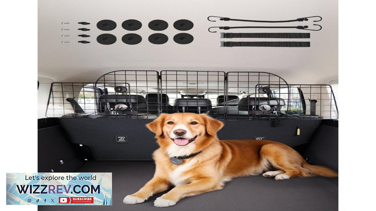 Thumbnail for VEVOR Dog Car Barrier 36.6" 60" Adjustable Car Divider for Trunk Cargo Area