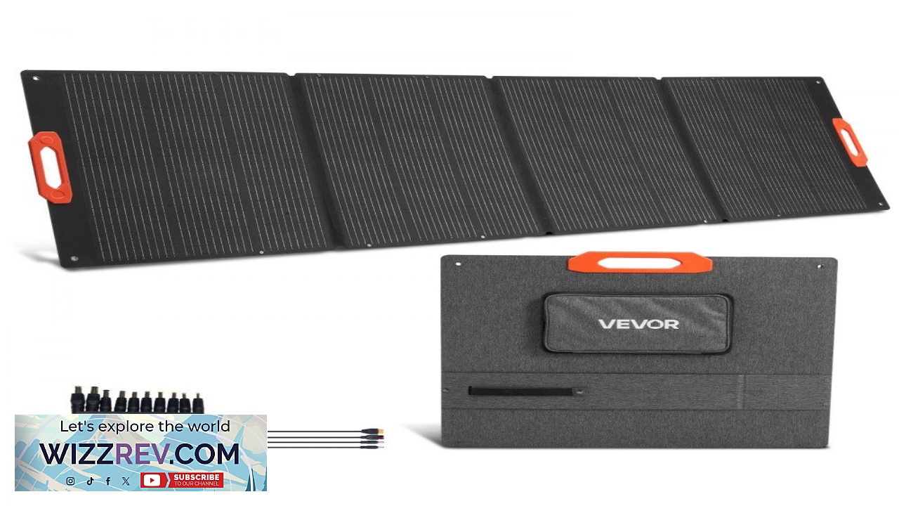 Thumbnail for VEVOR 300W Foldable Monocrystalline Solar Panel 23% High Efficiency Portable Mono Solar