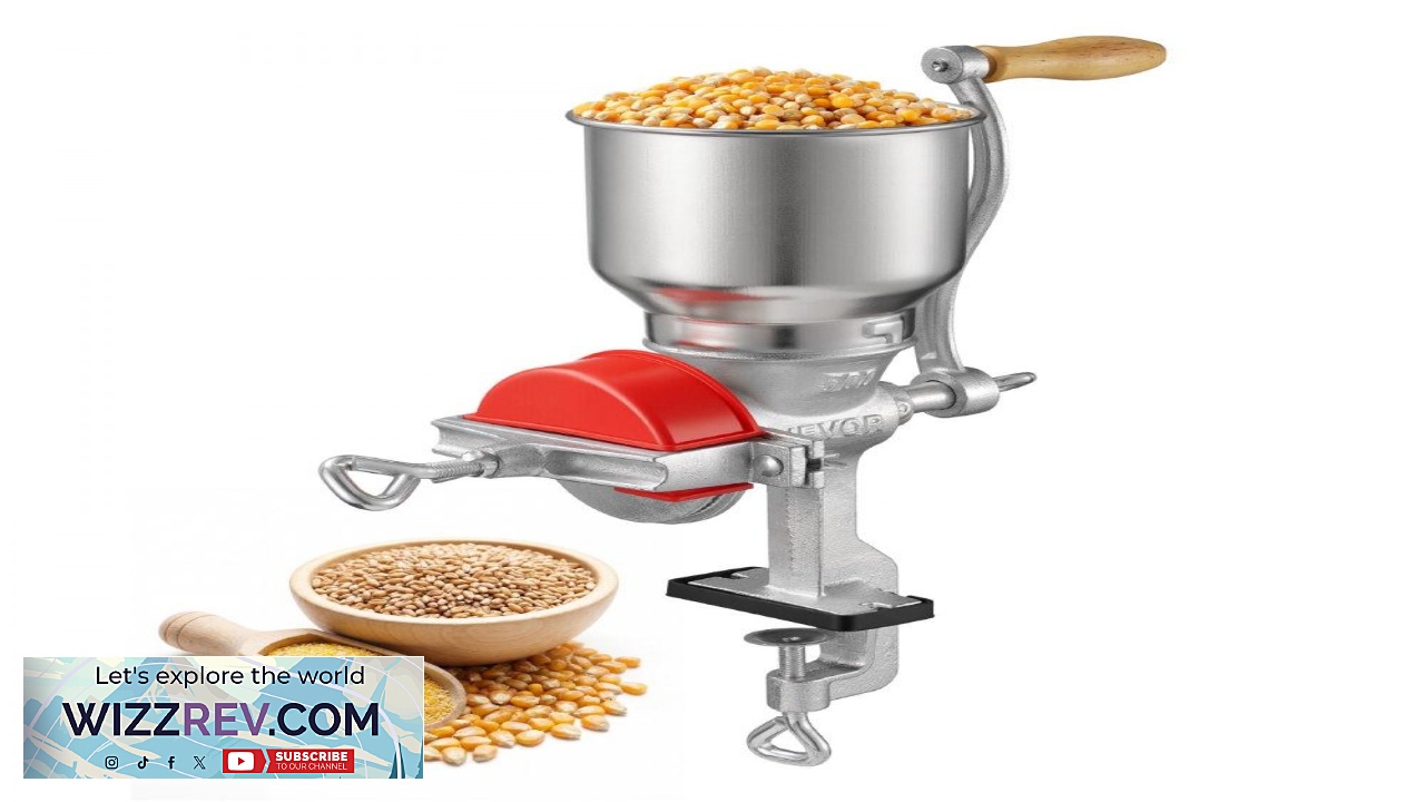Thumbnail for VEVOR Manual Grain Mill with High Hopper Hand Crank Corn Grinder Heavy Duty