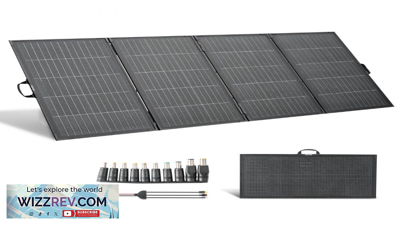 Thumbnail for VEVOR 400W Foldable Solar Panel with Frame 16BB N Type Monocrystalline Solar Panel