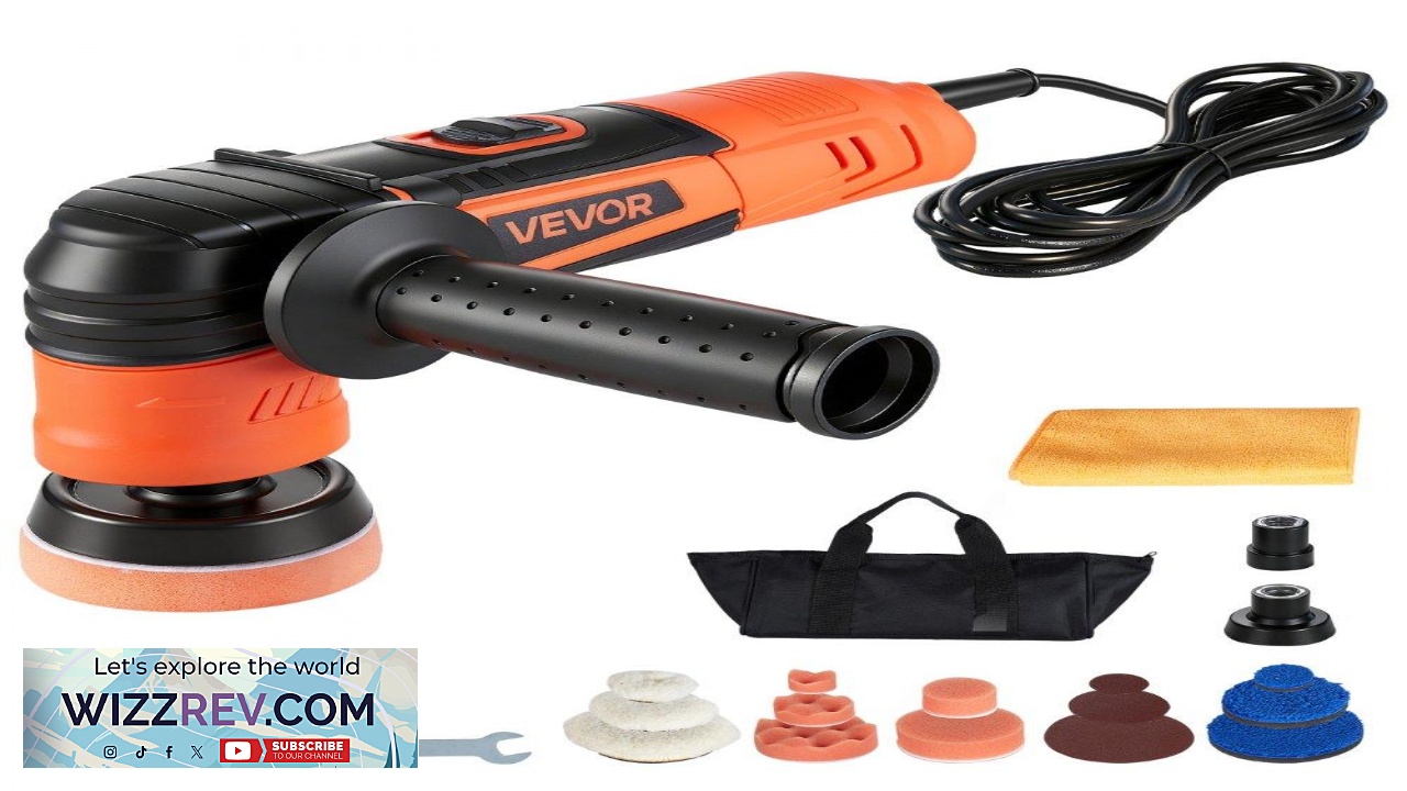 Thumbnail for VEVOR Car Buffer Polisher 1.2" 2" 3" Rotary Polisher Buffer 600W 6 Variable Speeds