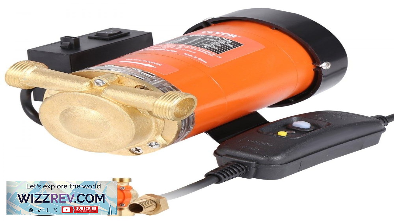 Thumbnail for VEVOR 120W Water Pressure Booster Pump 110V AC 396 GPH 21.75 PSI Household
