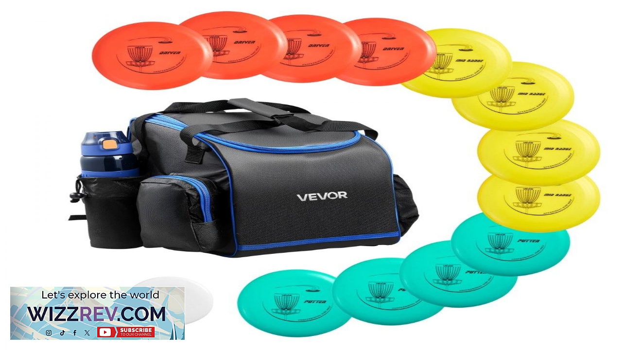 Thumbnail for VEVOR Disc Golf Set  12 plus 1 Discs 5.51 Lbs Backpack