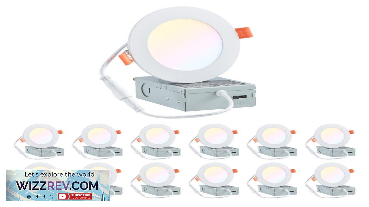 Thumbnail for VEVOR LED Recessed Ceiling Light Fixtures 5 In 1 Color