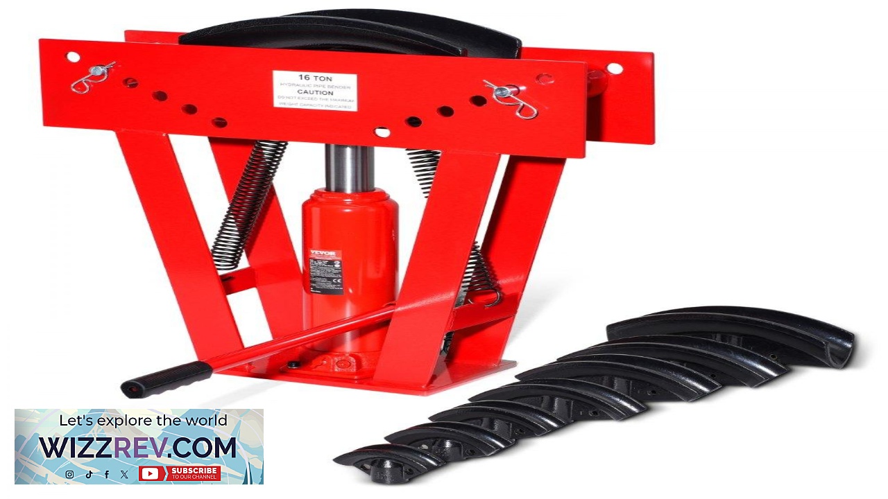 Thumbnail for VEVOR 16 Ton Hydraulic Pipe Bender  8 Dies 1 2" 3"