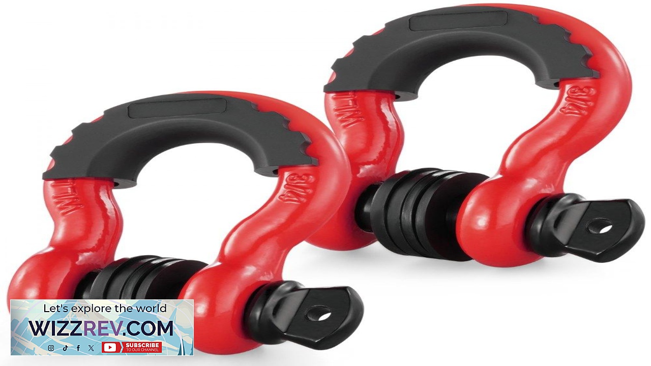 Thumbnail for VEVOR 3 4" D Ring Shackle 2 Pack Alloy Steel Shackles 62832 lbs (28.5