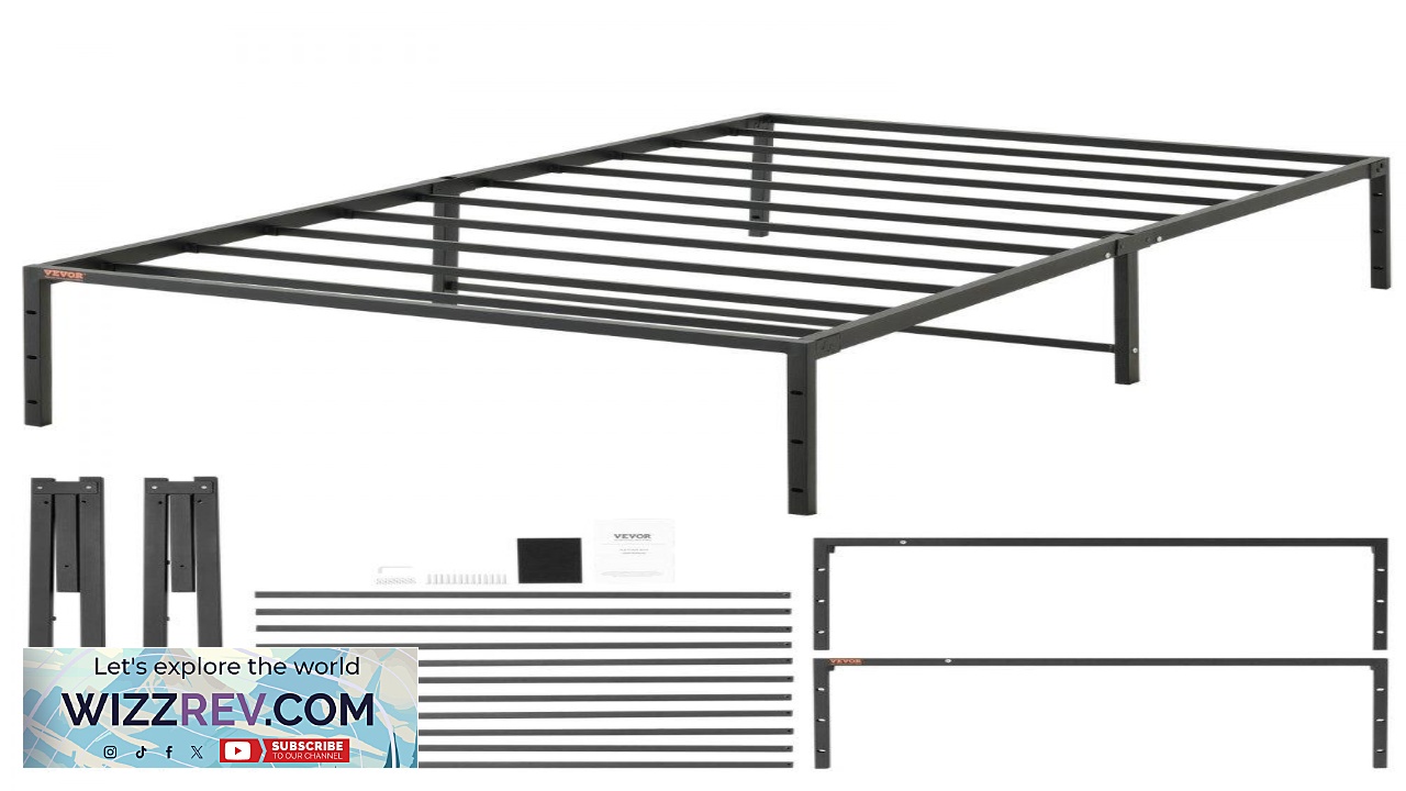 Thumbnail for VEVOR 14 Inch Twin Metal Bed Frame Platform No Box Spring Needed