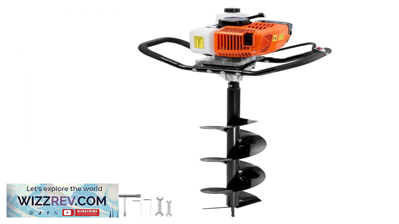Thumbnail for VEVOR 8 Inch Post Hole Digger 63CC 2400W Auger Engine
