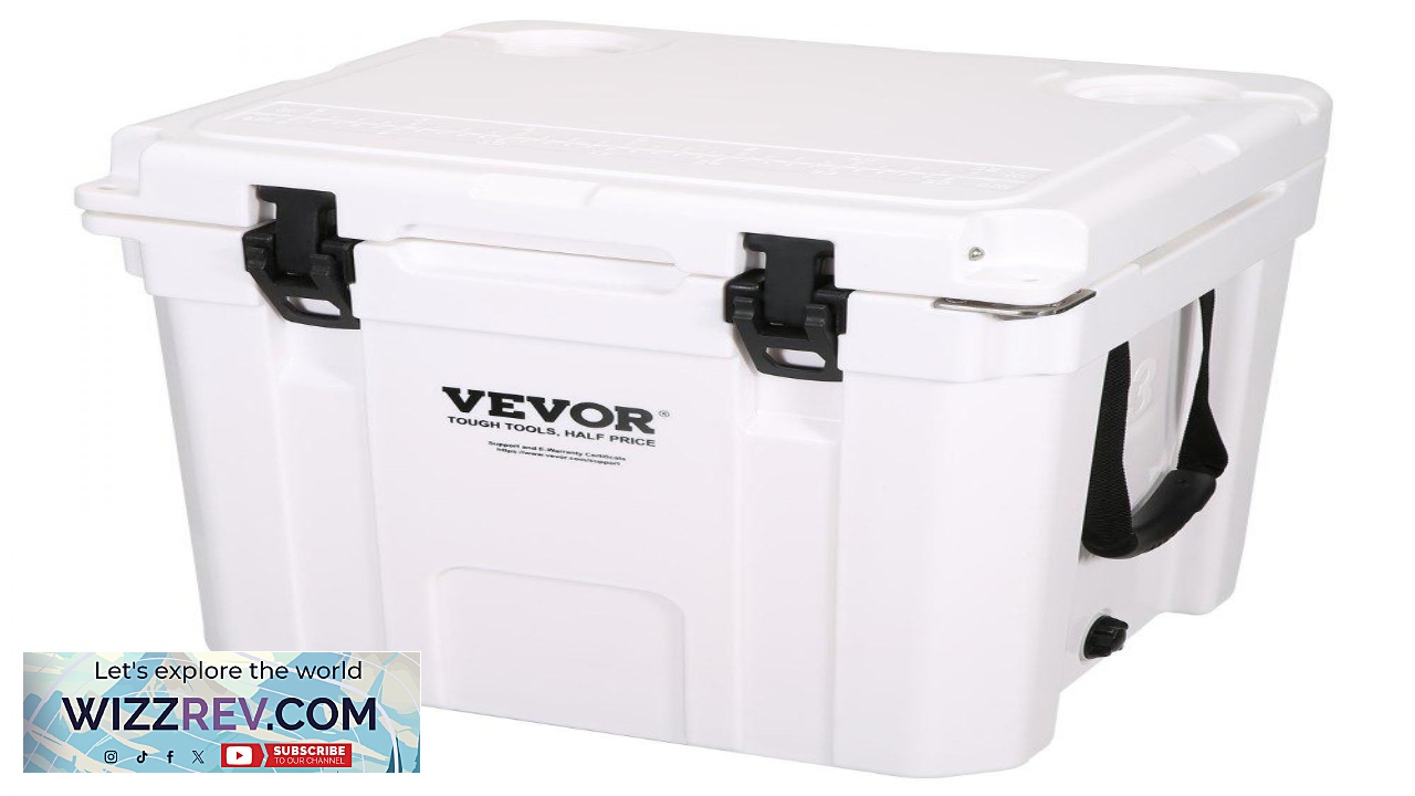 Thumbnail for VEVOR Insulated Portable Cooler 33 qt Holds 35 Cans Ice Retention Hard