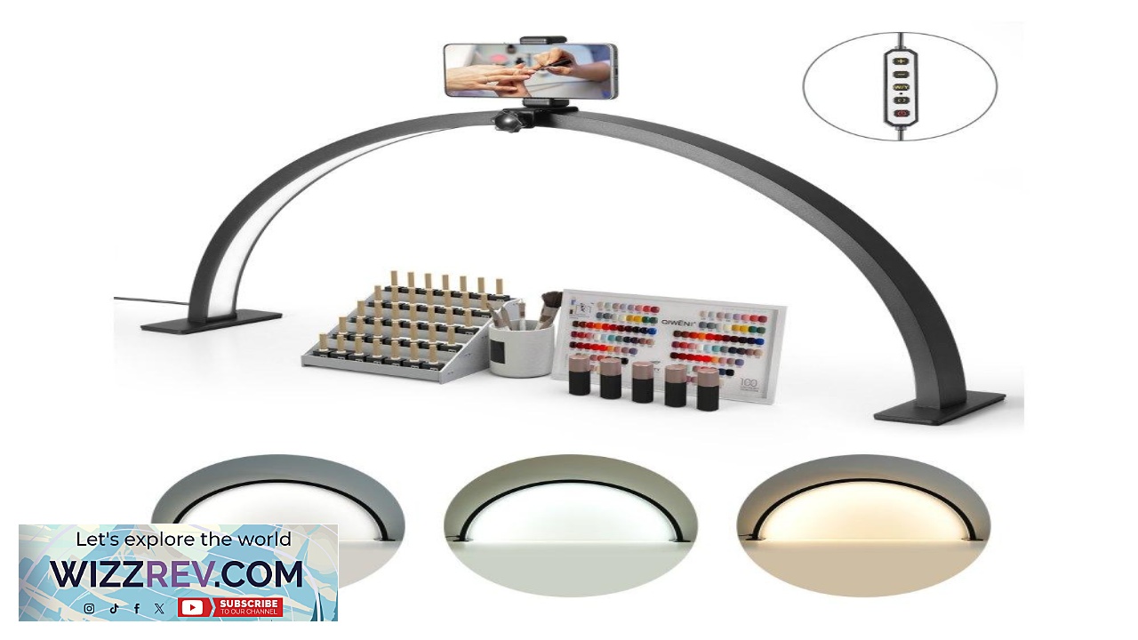 Thumbnail for VEVOR Half Moon LED Light  Adjustable Desk Lamp for Nails