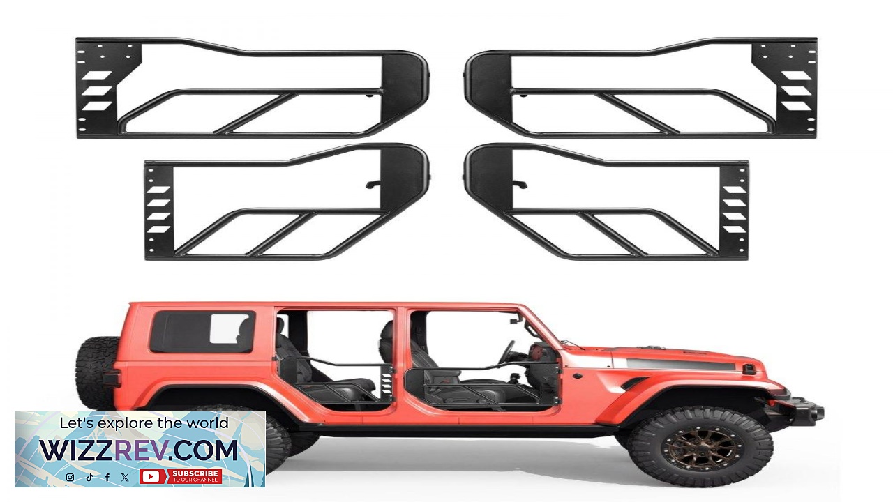 Thumbnail for VEVOR Jeep Tube Doors 4 Door Compatible with 2007 2018 Jeep Wrangler JK Unlimited