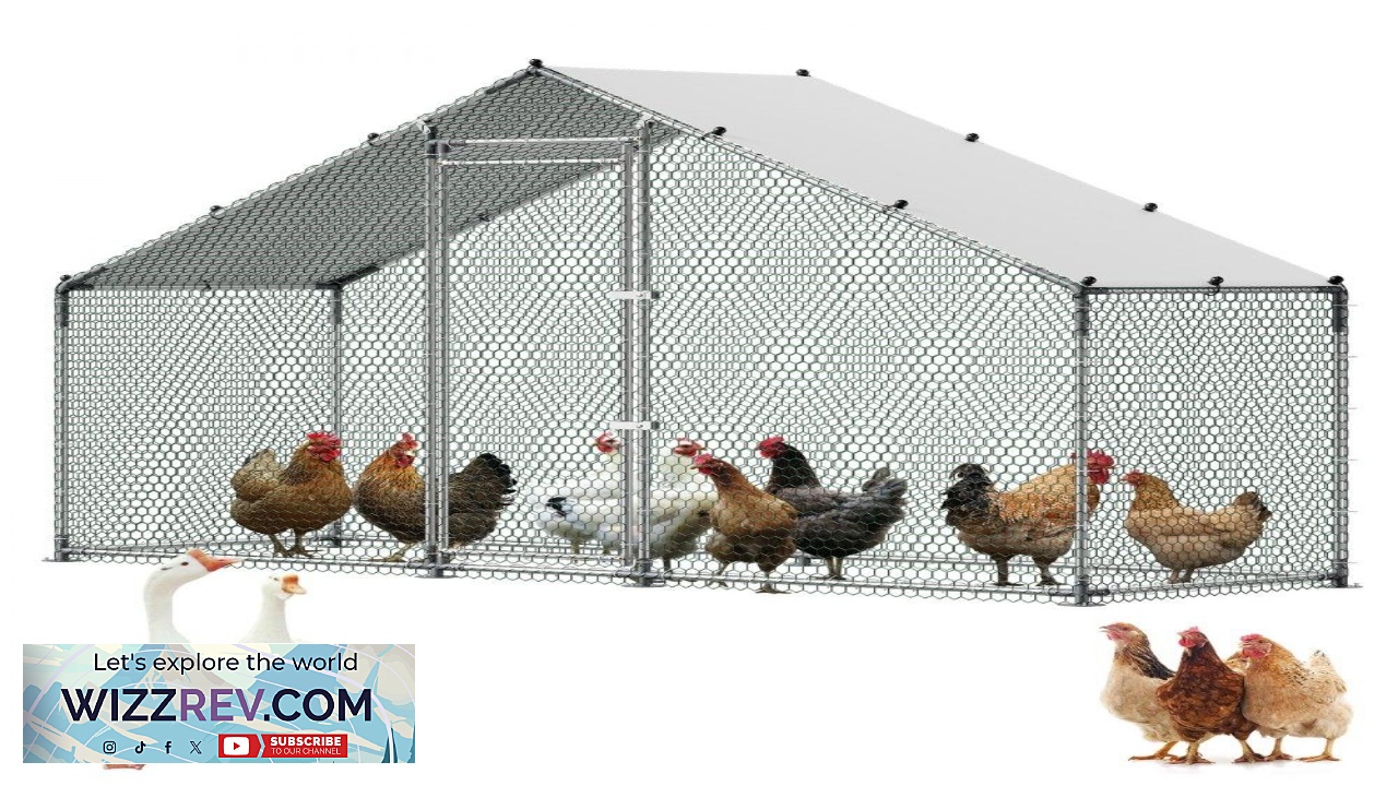 Thumbnail for VEVOR Walk in Chicken Run  9.8 x 3.3 x 6.6 ft