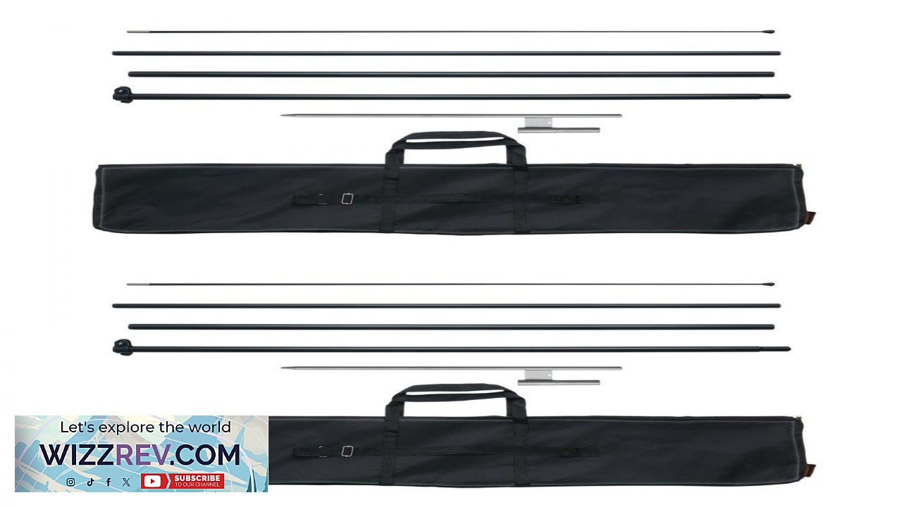 Thumbnail for VEVOR Feather Flag Pole Kit 2 Packs Swooper Flag Pole 16.3 ft