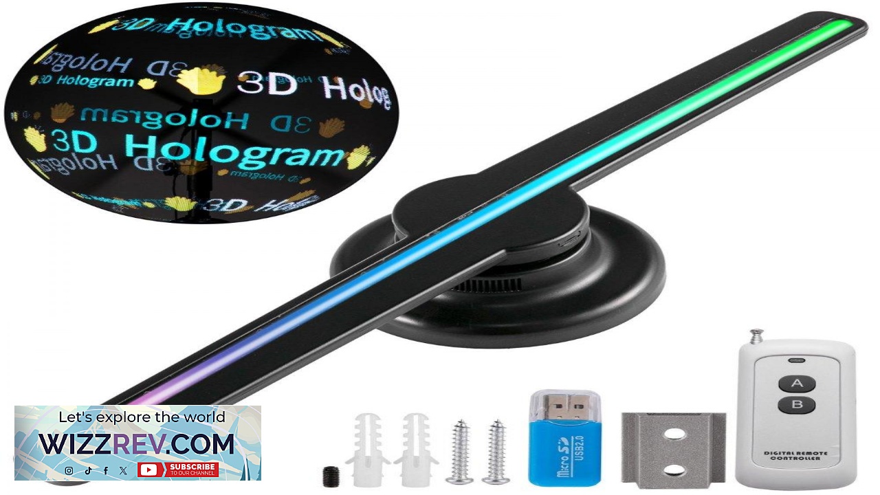 Thumbnail for VEVOR 3D Holographic Fan 16.5Inch Hologram Fan with 224 Led Beads Holographic