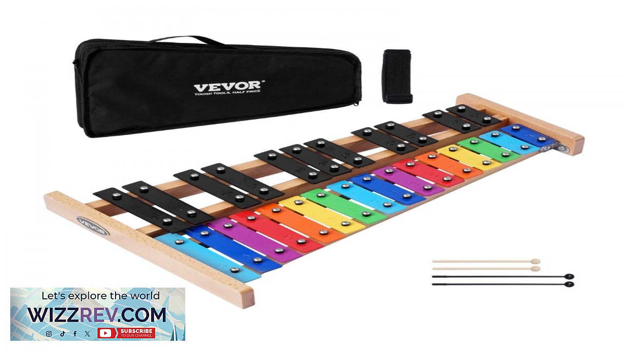 Thumbnail for VEVOR Glockenspiel Xylophone 27 Notes Professional Xylophone Percussion Instrument