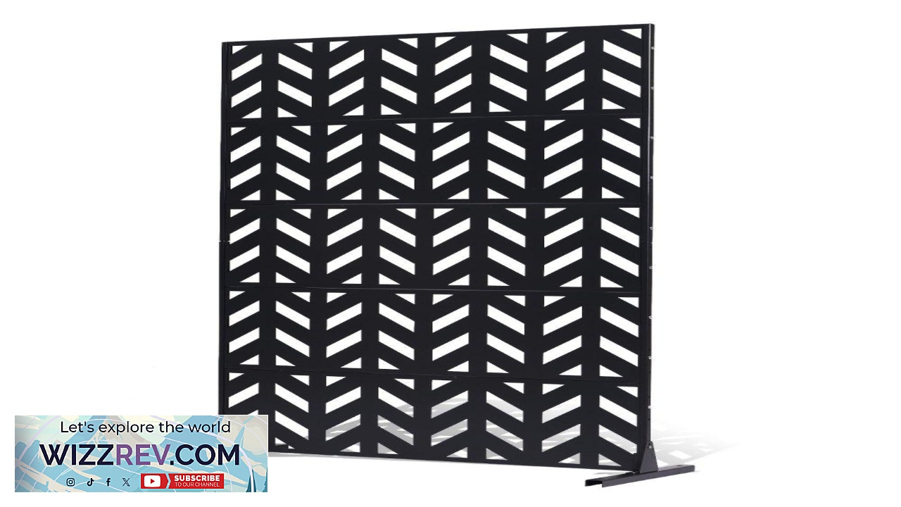 Thumbnail for VEVOR Black Metal Outdoor Privacy Screen  47" W x 72"H