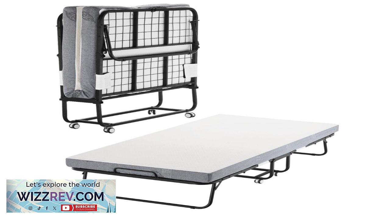 Thumbnail for VEVOR Roll Away Beds with Mattresses Portable Twin 38"x75"