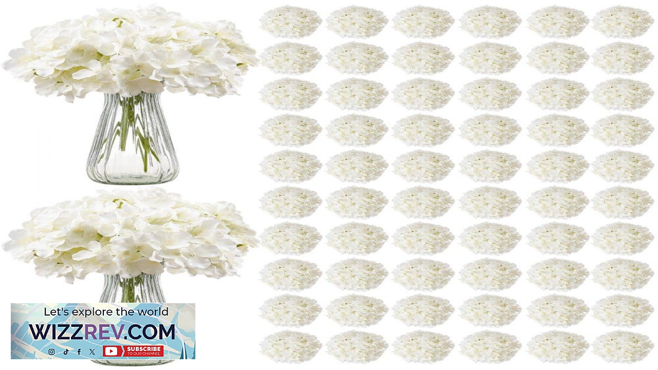 Thumbnail for VEVOR White Hydrangea Artificial Flowers  205 pcs 9.8 Inch