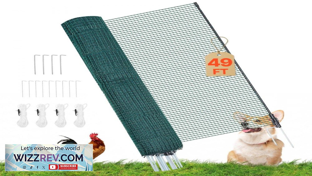 Thumbnail for VEVOR Temporary Fence with Posts  3x49.2 ft PE Mesh