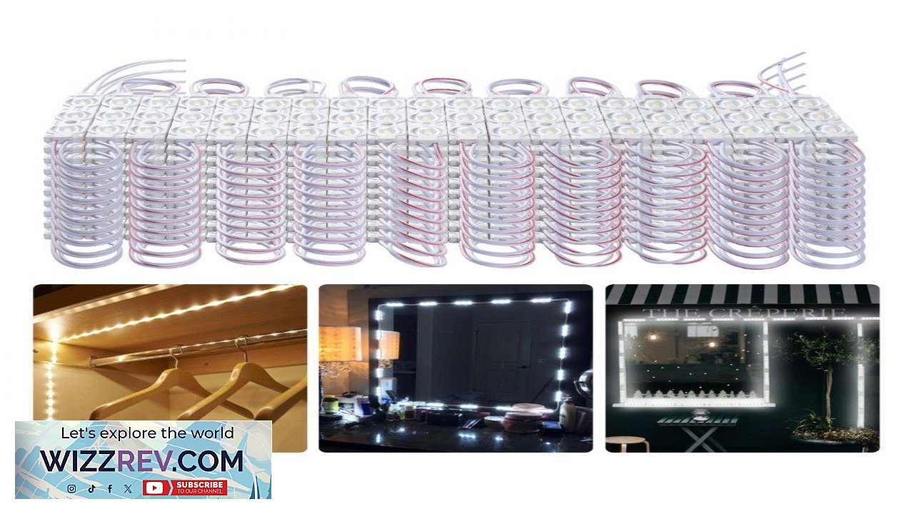 Thumbnail for VEVOR 200PCS LED Storefront Lights 103 ft DC 12V LED Module Lights