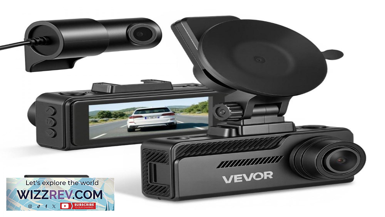 Thumbnail for VEVOR Dash Cam Front and Rear 4K+1080P 64 GB Card Included Dual