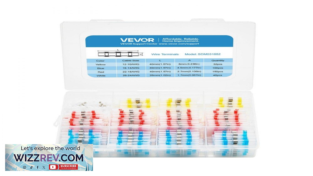 Thumbnail for VEVOR Heat Shrink Solder Connectors  330PCS Waterproof Kit