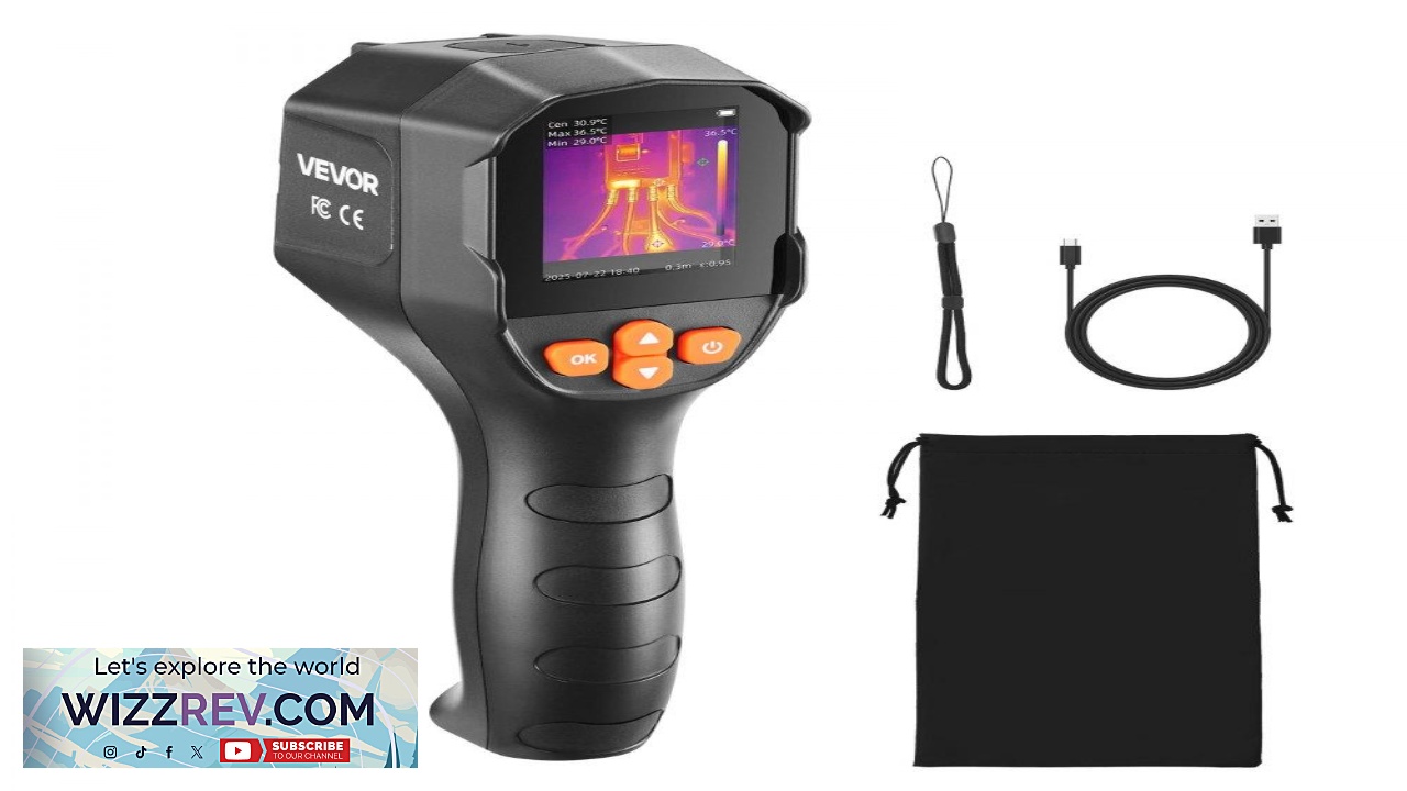 Thumbnail for VEVOR Thermal Camera TISR Super Resolution 240x180 Thermal Imaging Camera with 2MP