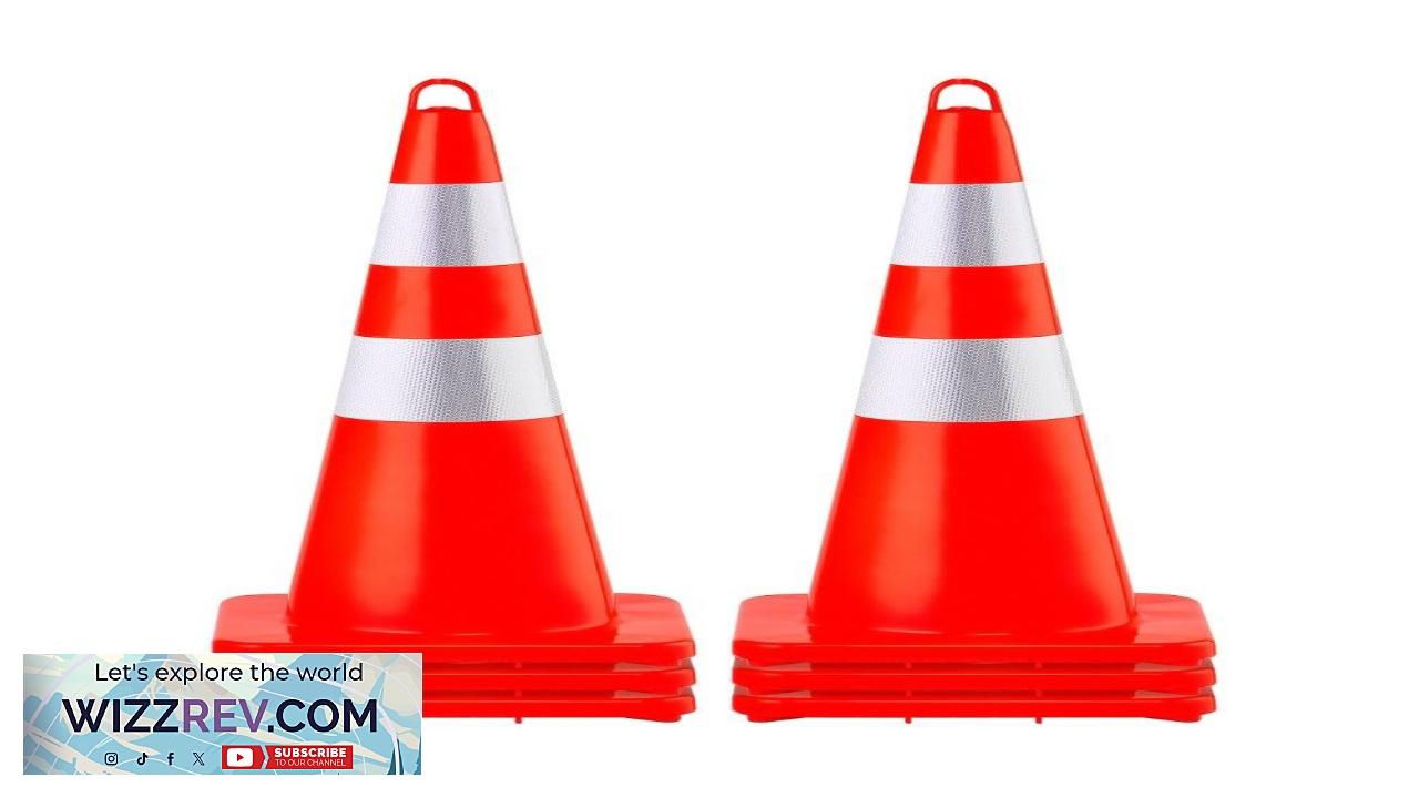 Thumbnail for VEVOR Safety Cones 6 x 28 " Traffic Cones PVC Orange Construction Cones