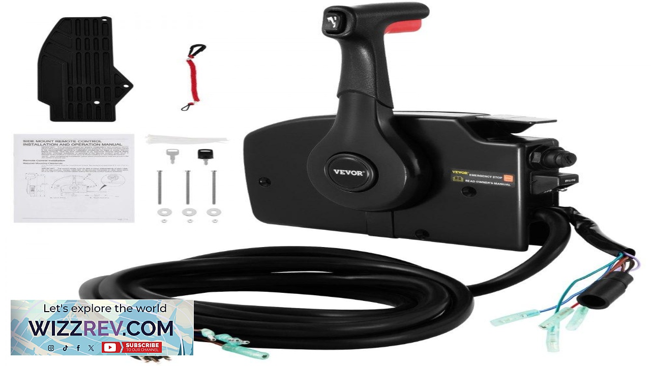 Thumbnail for Vevor Side Mount Remote Control Box 881170a15 Mercury Console Premium 8 Pin