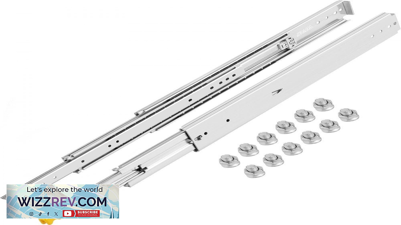 Thumbnail for VEVOR Heavy Duty Drawer Slides 24 " Length Locking Drawer Slides 500lbs Load