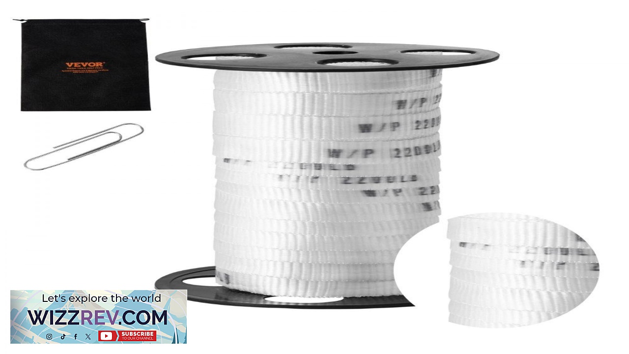 Thumbnail for VEVOR Polyester Pulling Tape Mule Tape 5 8" x 108' 2200 lbf Tensile