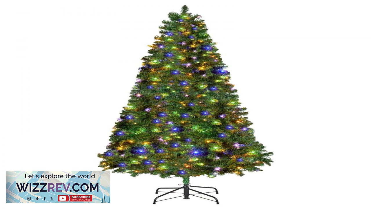 Thumbnail for VEVOR Pre Lit 6 ft Christmas Tree  330 LED 1250 Tips