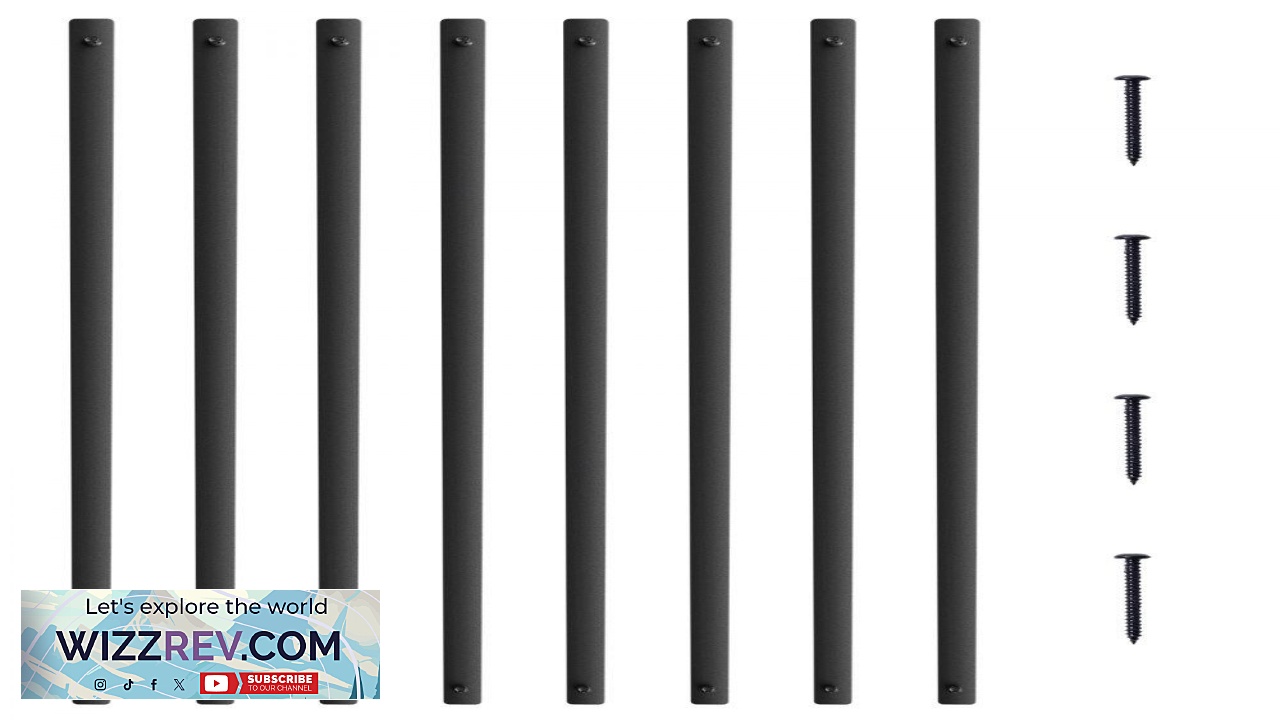 Thumbnail for VEVOR Staircase Metal Balusters 29.5'' x 1'' Flat Aluminum Alloy Decorative Banister