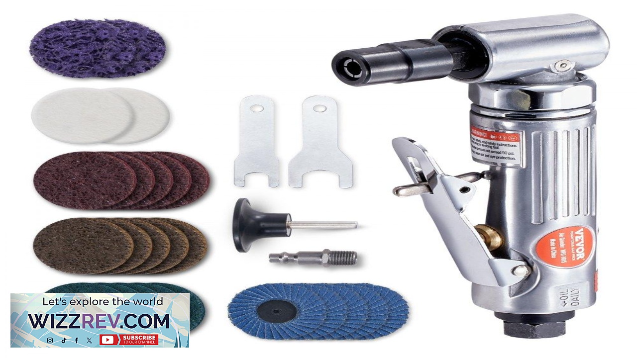 Thumbnail for VEVOR Air Die Grinder 1 4" Right Angle Die Grinder 20000RPM Lightweight Ball